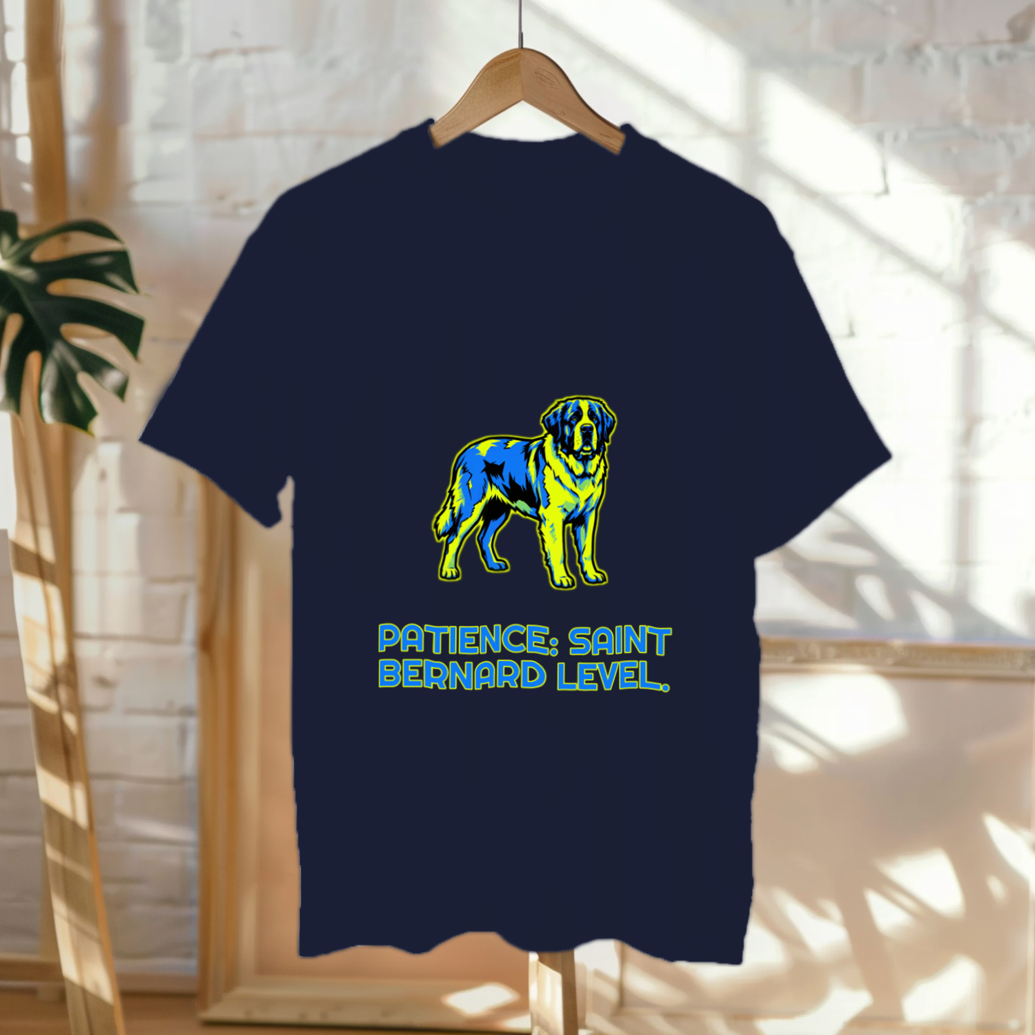 Saint Bernard Gift Shirt | Patience | Dog Lover Art | Noble Giants