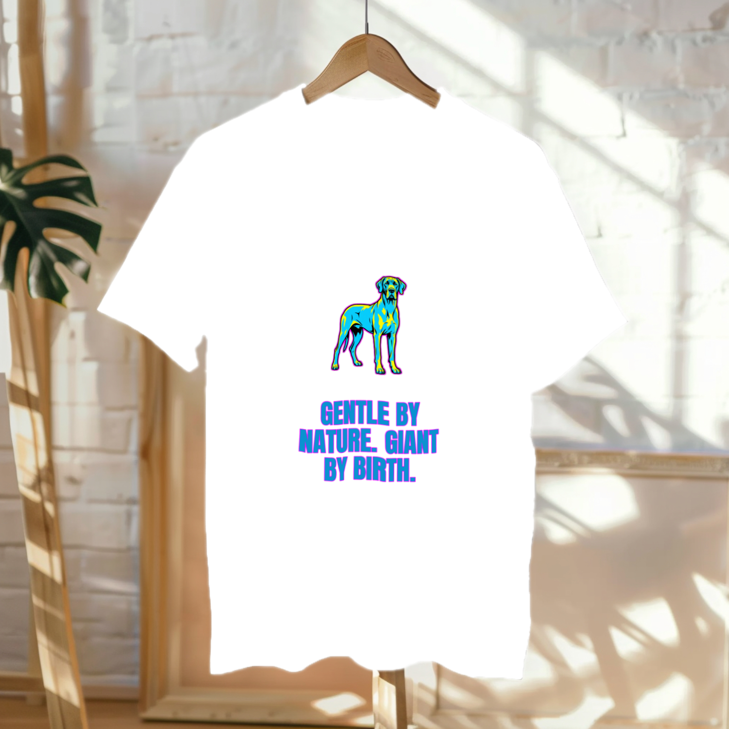 Great Dane Dog Lover Tee | Gentle by Nature | Giant Breed Art | Noble Giants
