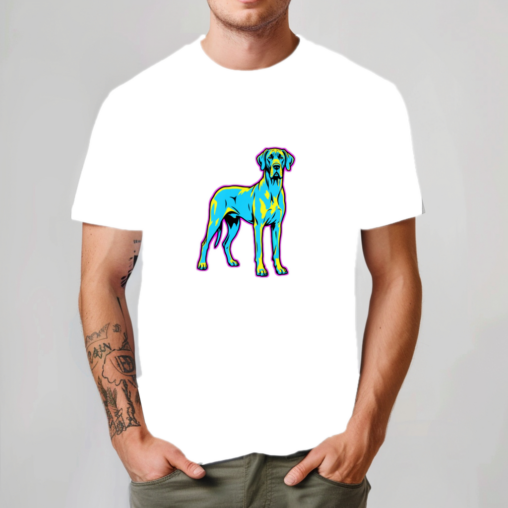 Great Dane Dog Lover Tee | Comic Pop Art Portrait | Giant Breed Dog Gift | Noble Giants