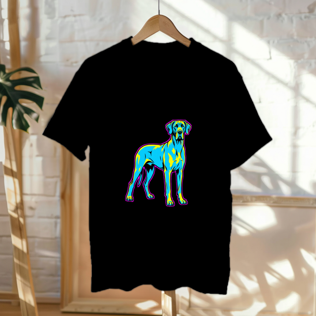 Great Dane Dog Lover Tee | Comic Pop Art Portrait | Giant Breed Dog Gift | Noble Giants
