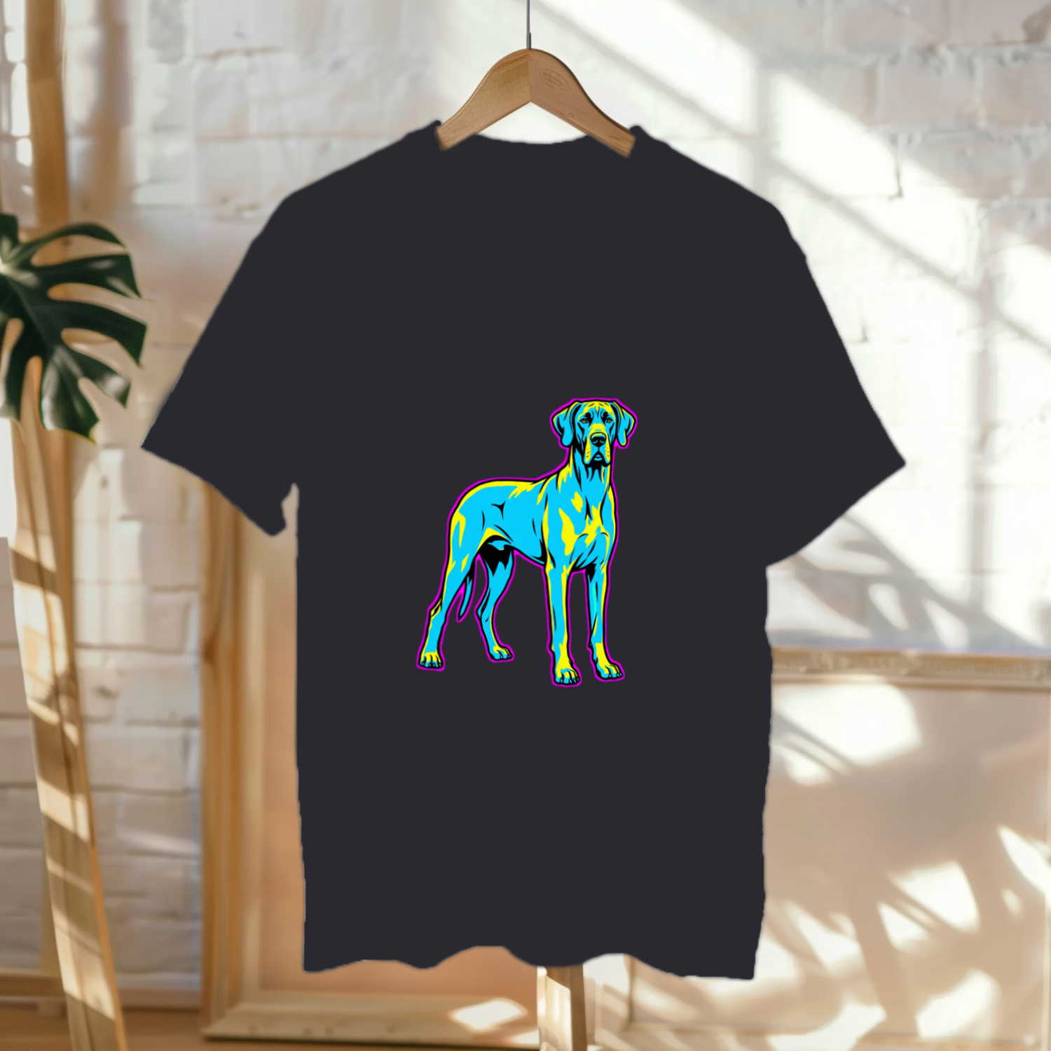 Great Dane Dog Lover Tee | Comic Pop Art Portrait | Giant Breed Dog Gift | Noble Giants