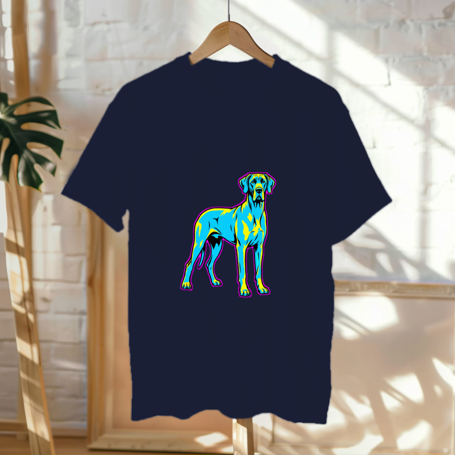 Great Dane Dog Lover Tee | Comic Pop Art Portrait | Giant Breed Dog Gift | Noble Giants