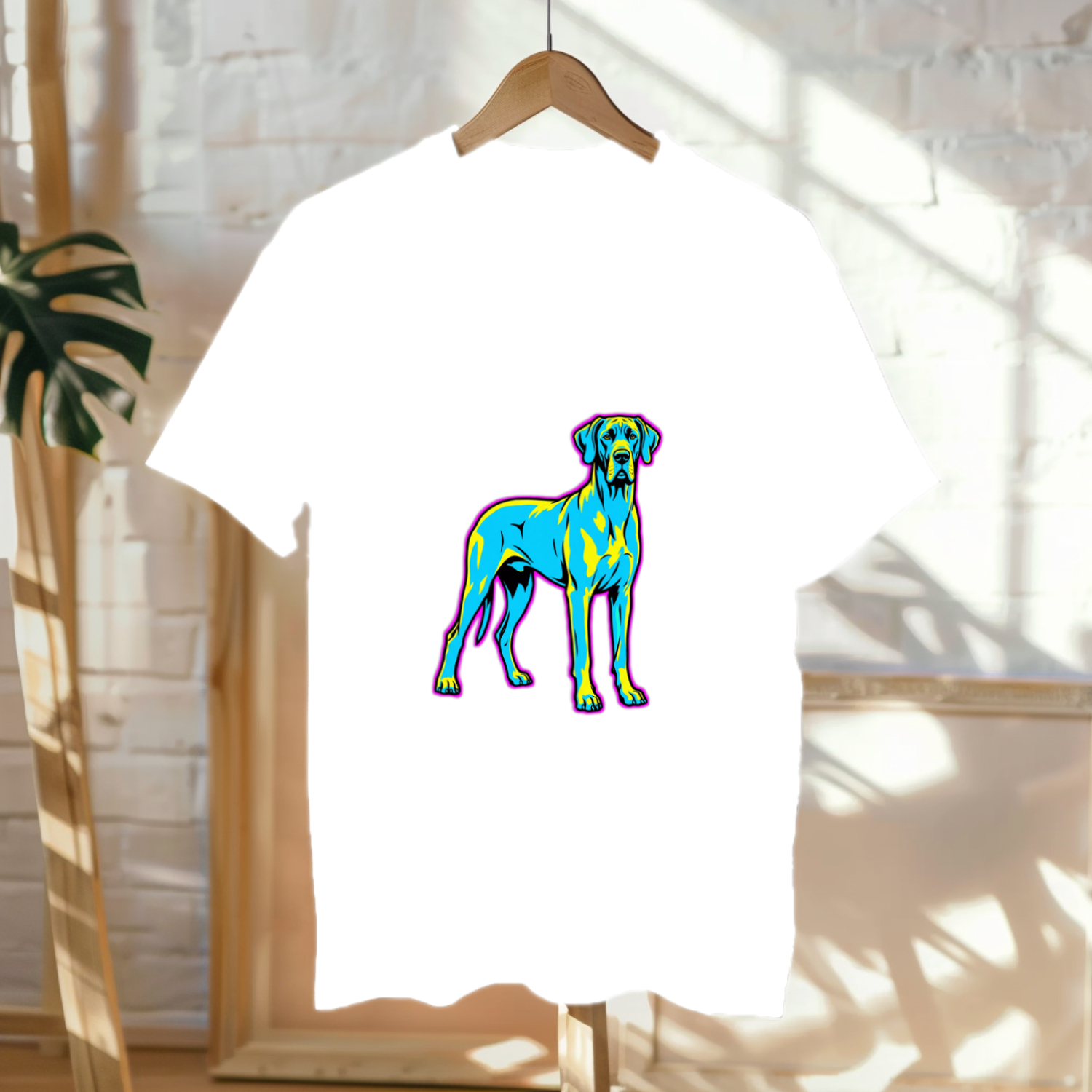 Great Dane Dog Lover Tee | Comic Pop Art Portrait | Giant Breed Dog Gift | Noble Giants