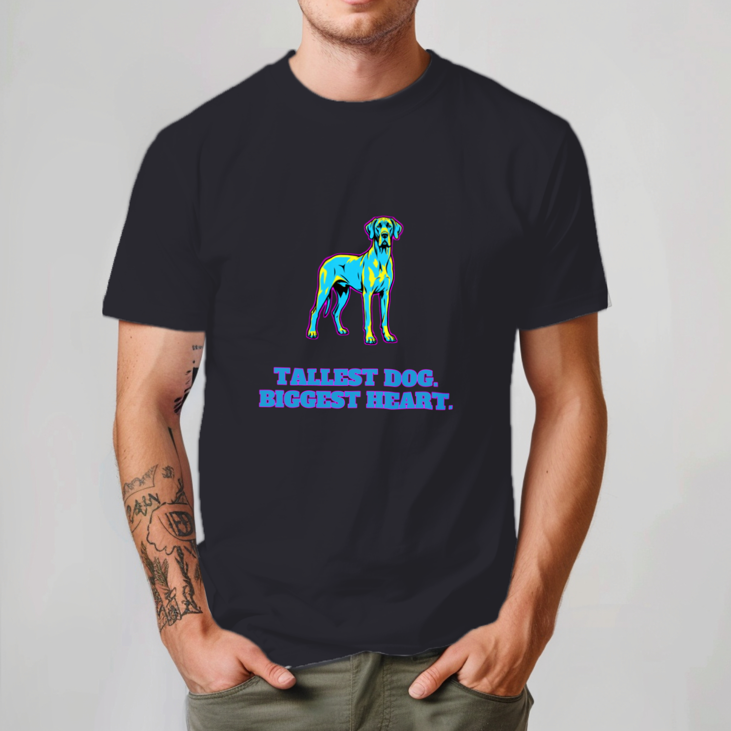 Great Dane Dog Lover Tee | Tallest Dog | Giant Breed Art | Noble Giants