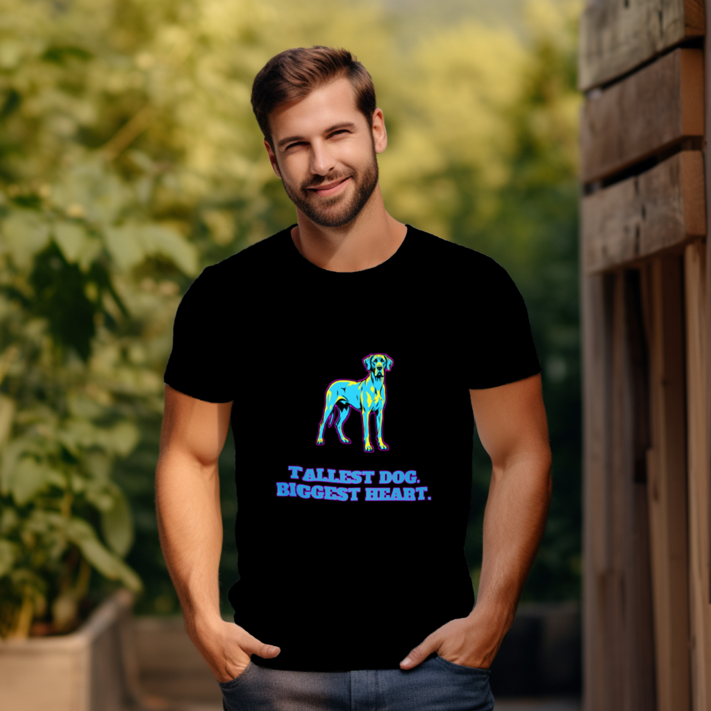 Great Dane Dog Lover Tee | Tallest Dog | Giant Breed Art | Noble Giants
