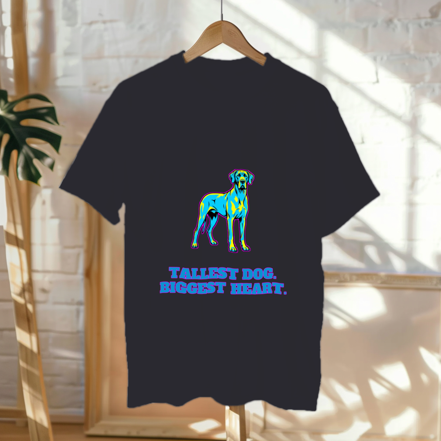 Great Dane Dog Lover Tee | Tallest Dog | Giant Breed Art | Noble Giants