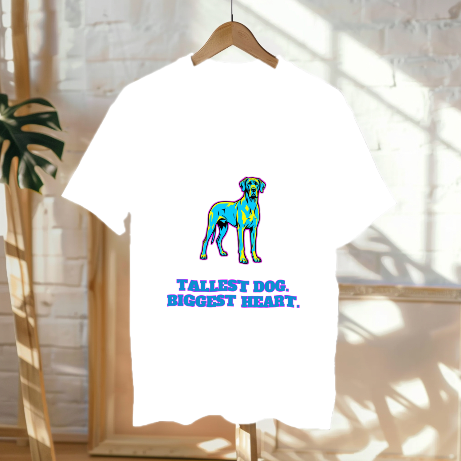 Great Dane Dog Lover Tee | Tallest Dog | Giant Breed Art | Noble Giants