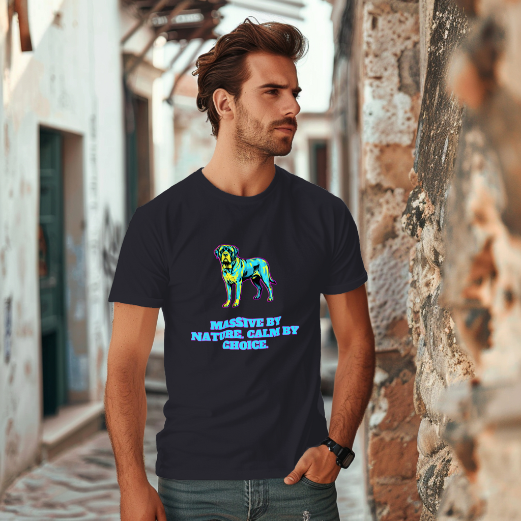 English Mastiff Gift Shirt | Massive by Nature | Comic Pop Art | Noble Giants