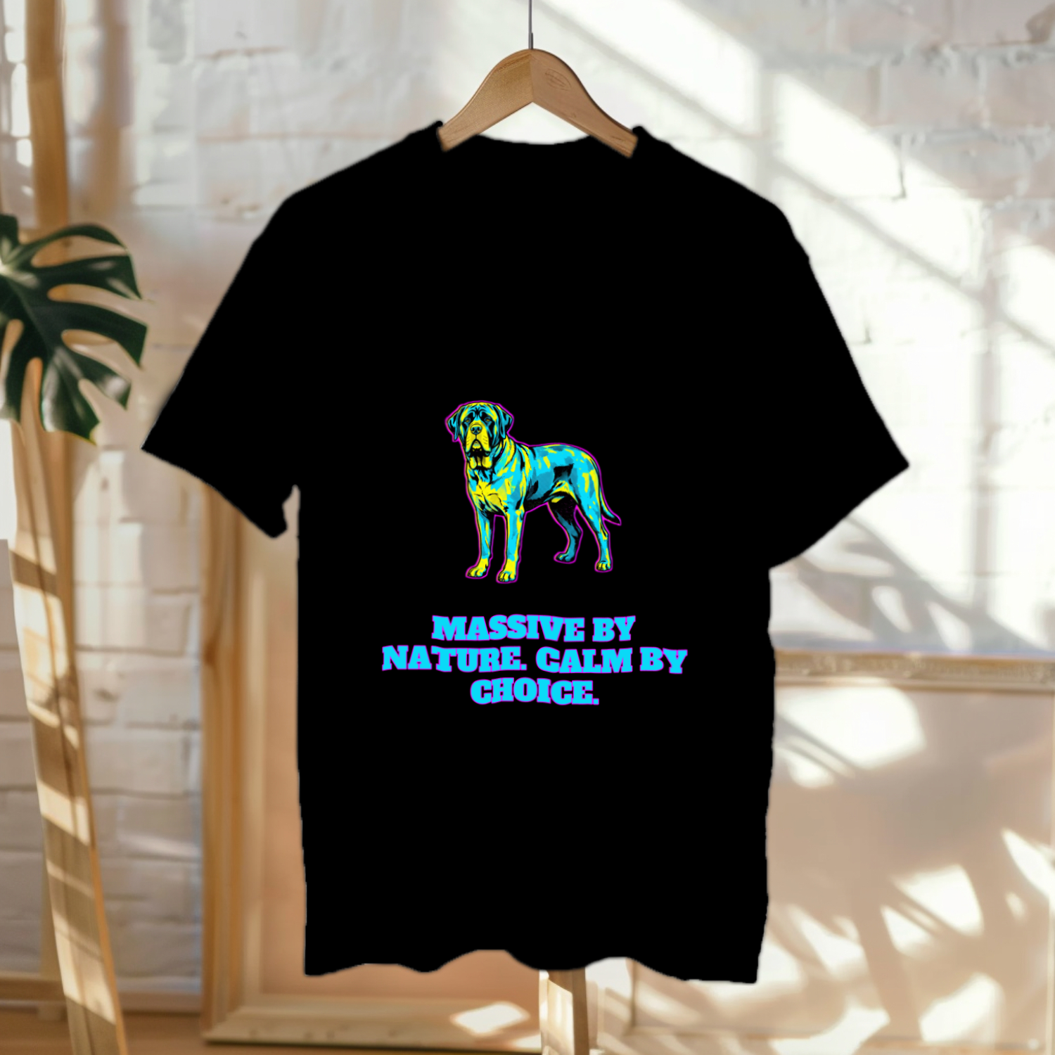 English Mastiff Gift Shirt | Massive by Nature | Comic Pop Art | Noble Giants