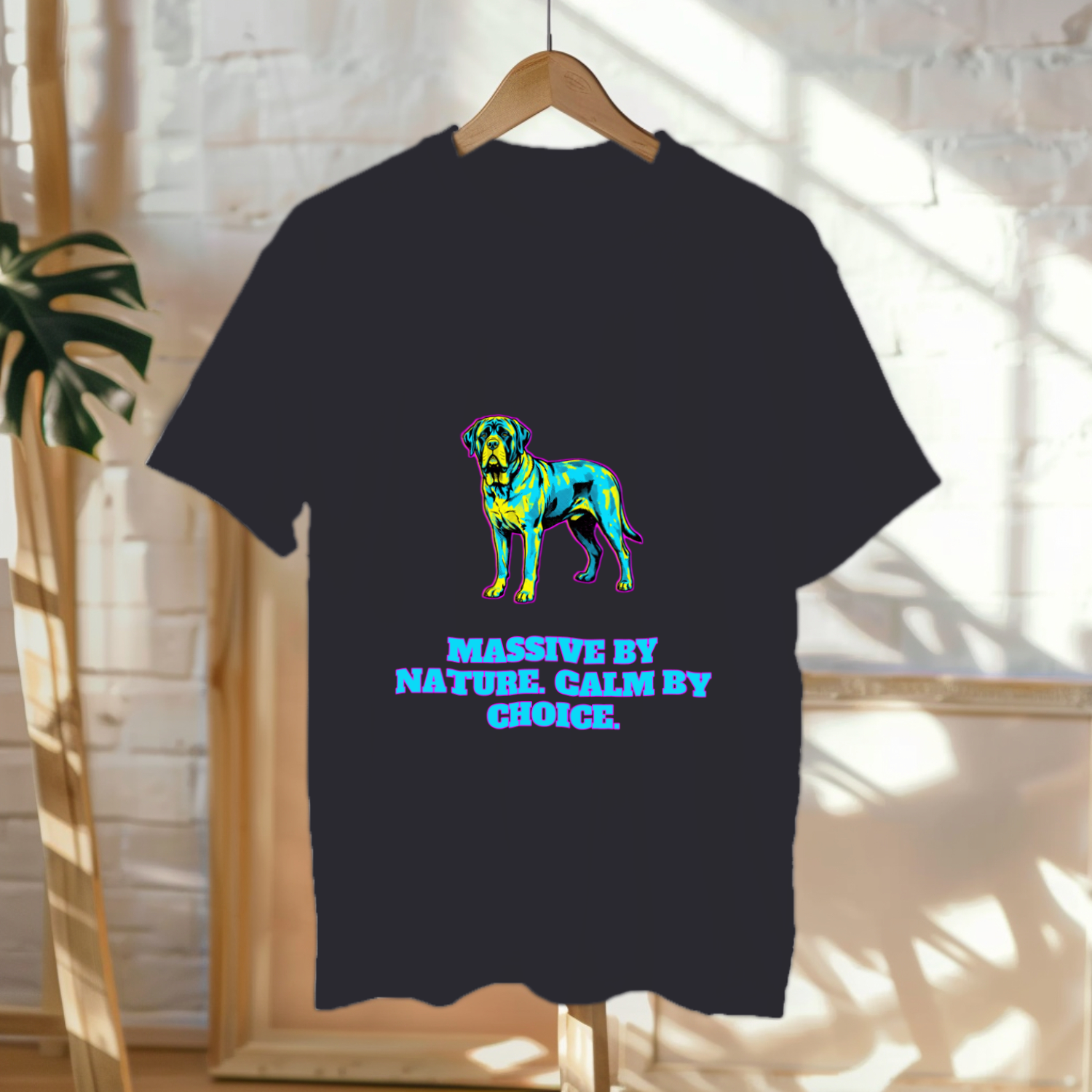 English Mastiff Gift Shirt | Massive by Nature | Comic Pop Art | Noble Giants