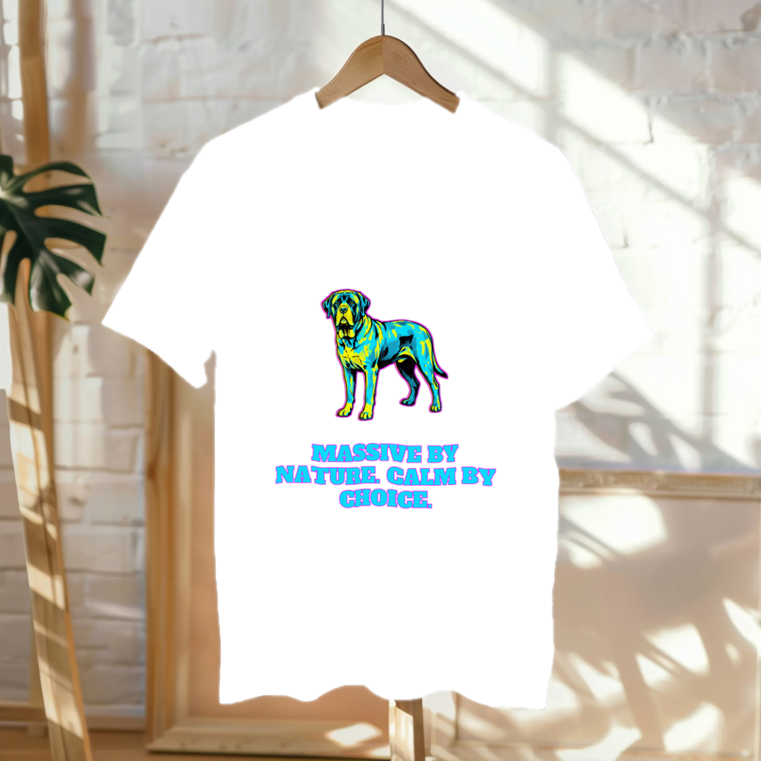 English Mastiff Gift Shirt | Massive by Nature | Comic Pop Art | Noble Giants