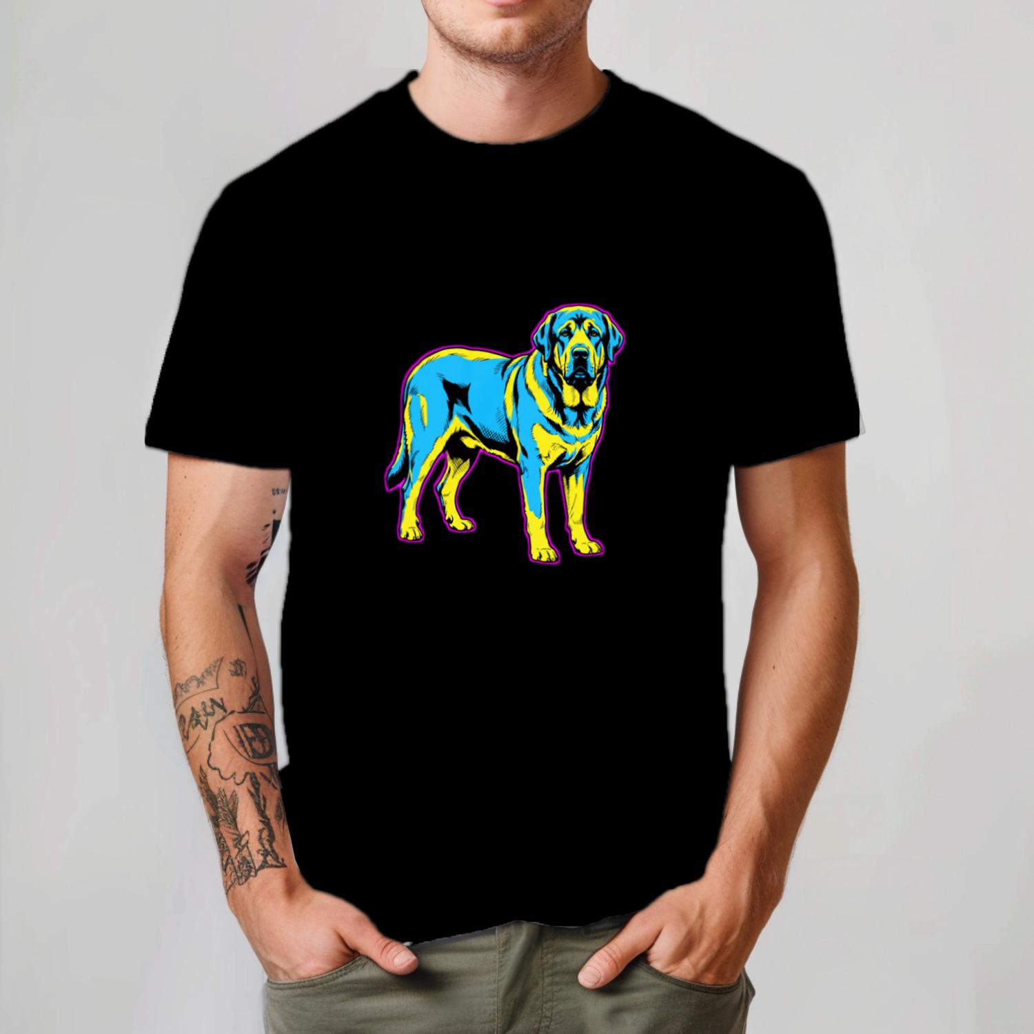 English Mastiff Gift Shirt | Comic Pop Art Portrait | Giant Breed Dog Gift | Noble Giants