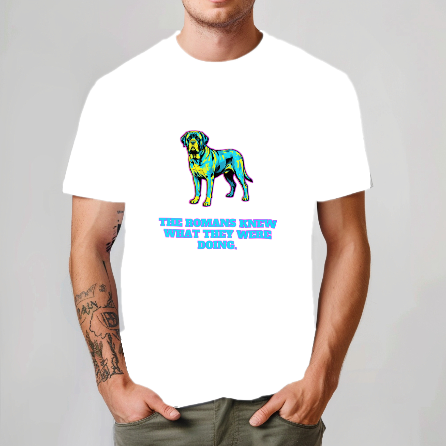 English Mastiff Gift Shirt | Romans Knew | Comic Pop Art | Noble Giants
