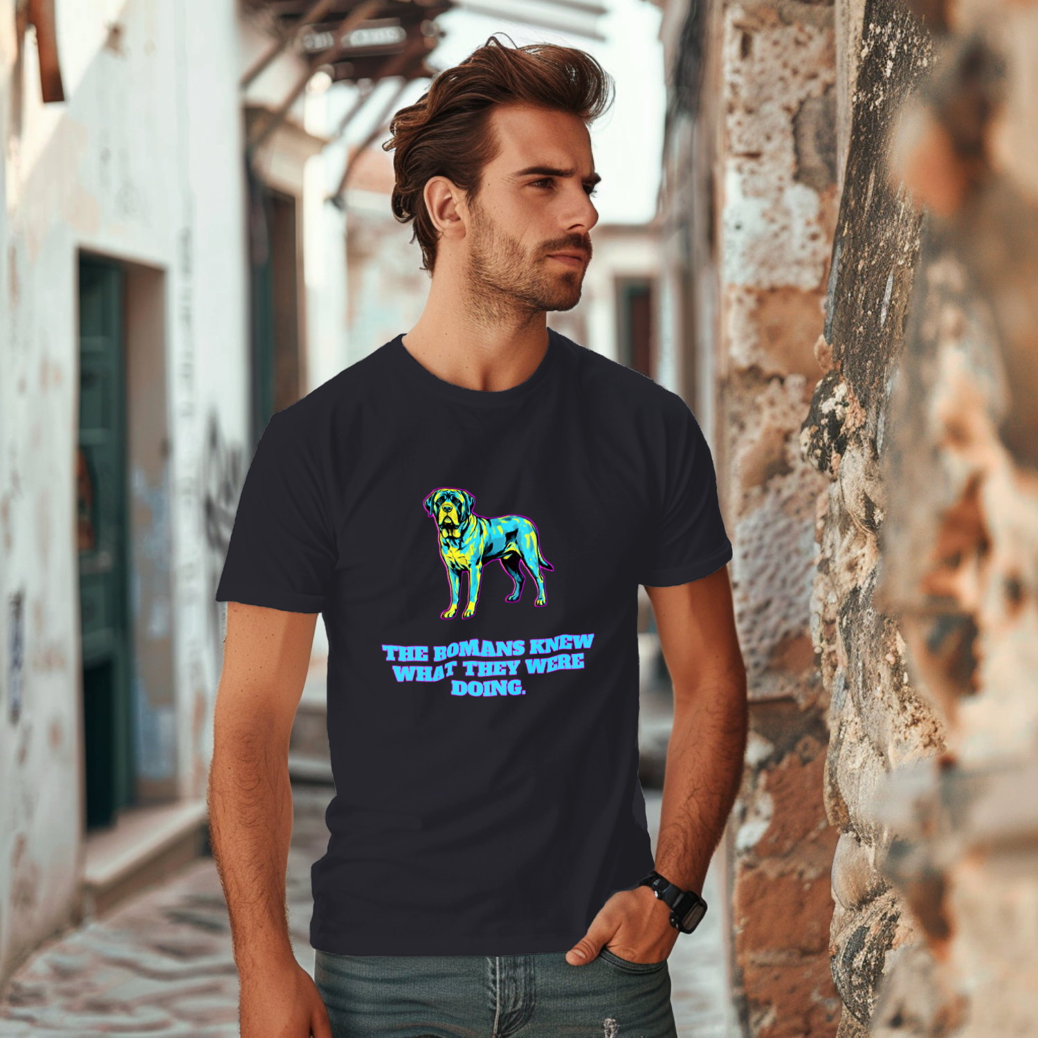 English Mastiff Gift Shirt | Romans Knew | Comic Pop Art | Noble Giants