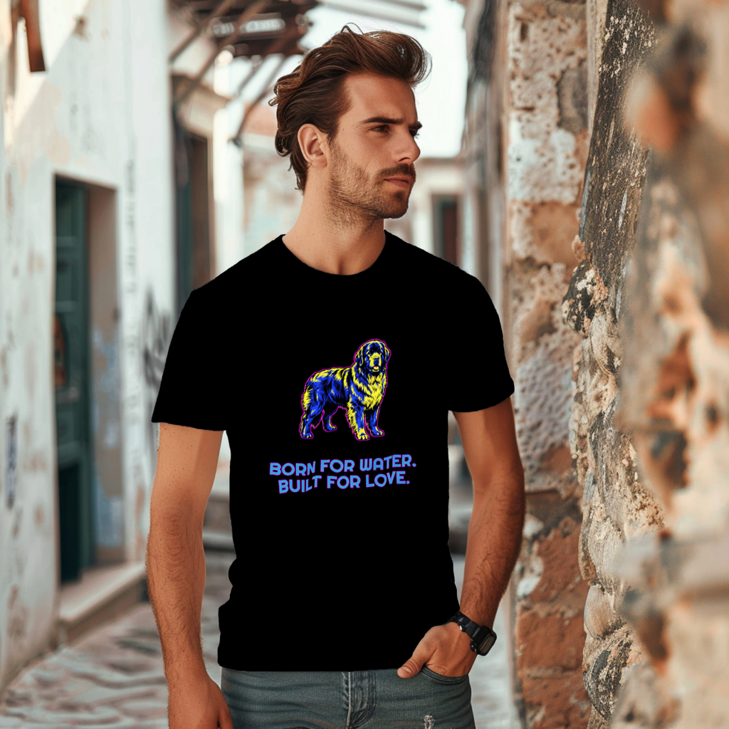 Newfoundland Dog Lover Tee | Born for Water | Giant Breed Gift | Noble Giants