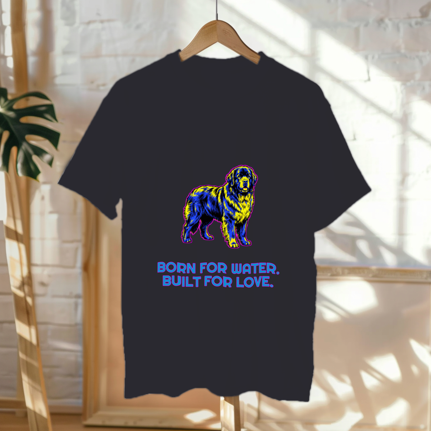 Newfoundland Dog Lover Tee | Born for Water | Giant Breed Gift | Noble Giants