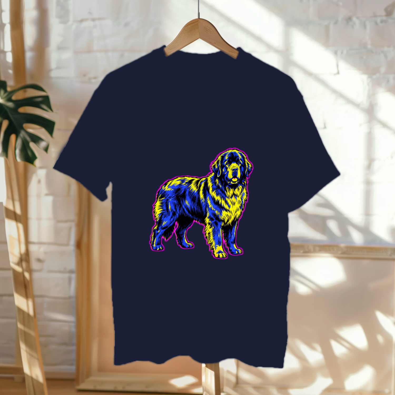 Newfoundland Dog Lover Tee | Comic Pop Art Portrait | Giant Breed Dog Gift | Noble Giants