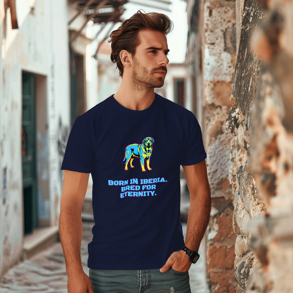 Spanish Mastiff Gift Tee | Born in Iberia | Giant Breed Art | Noble Giants