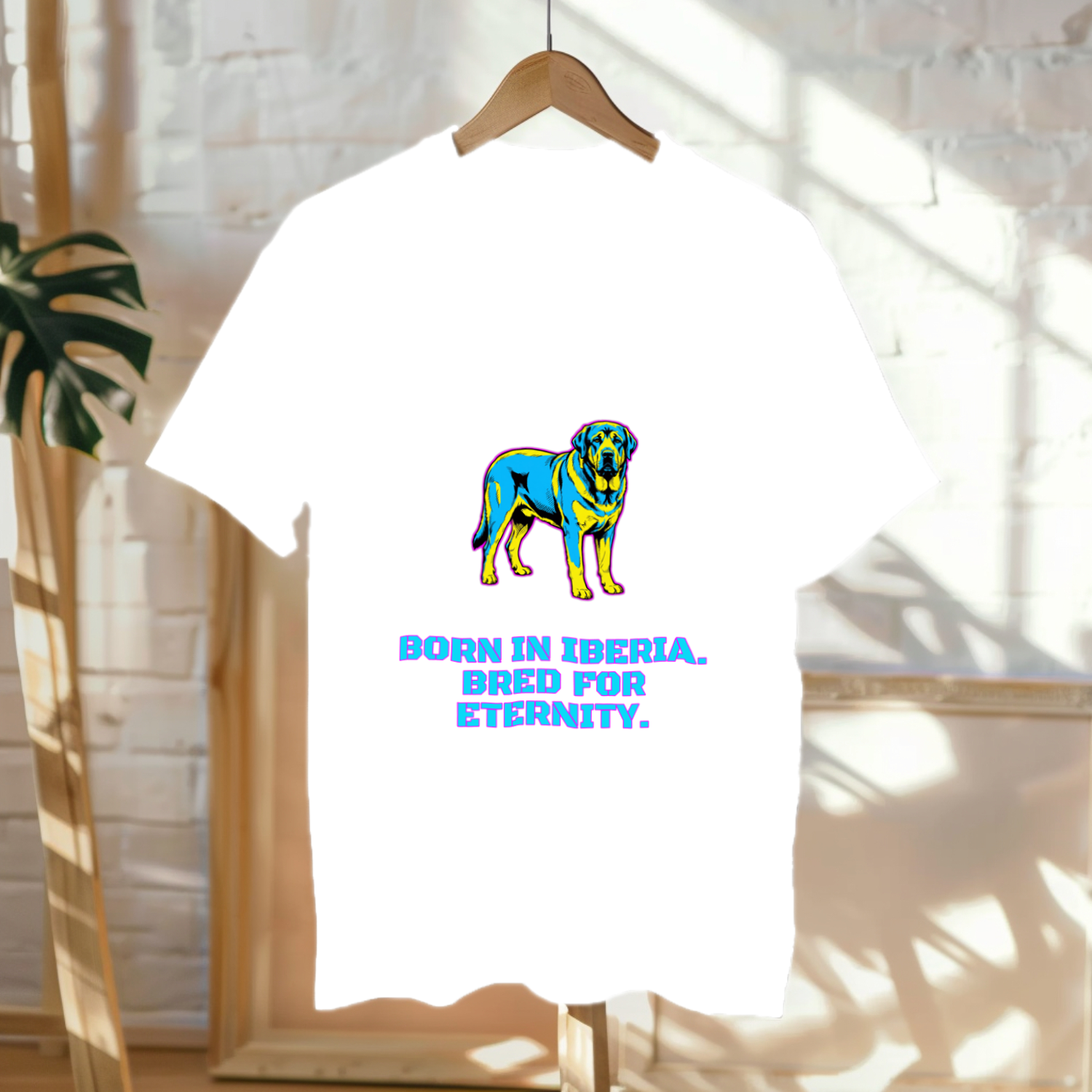 Spanish Mastiff Gift Tee | Born in Iberia | Giant Breed Art | Noble Giants