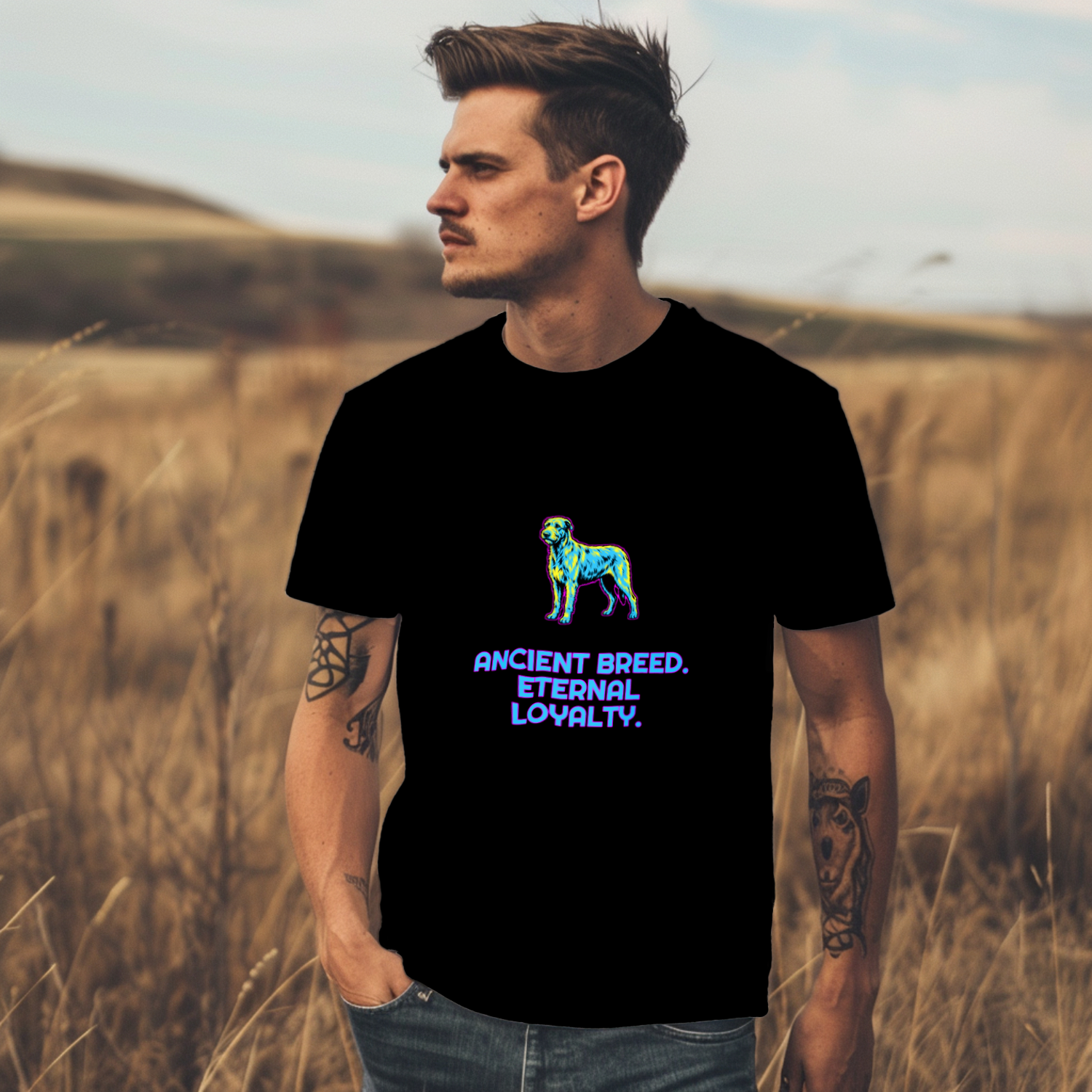 Irish Wolfhound Gift Shirt | Ancient Breed | Comic Pop Art | Noble Giants