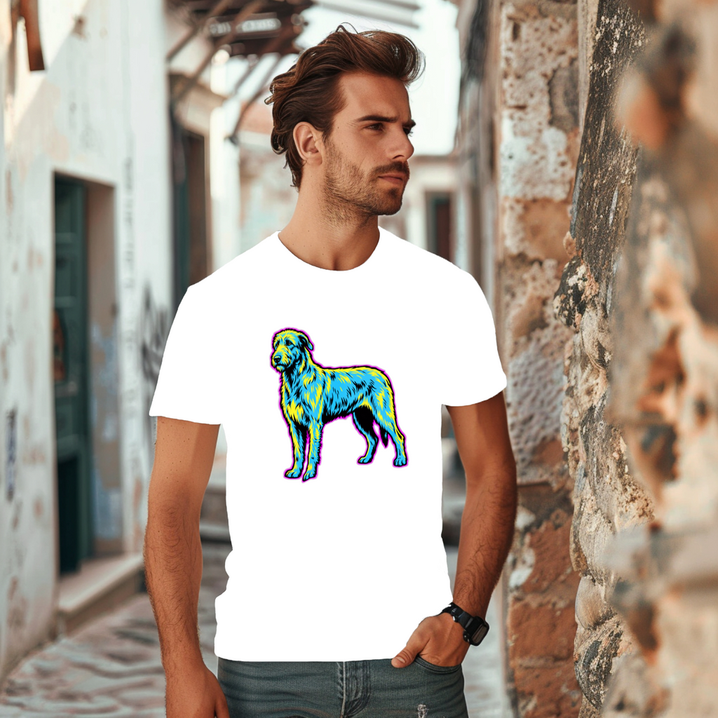 Irish Wolfhound Gift Shirt | Comic Pop Art Portrait | Giant Breed Dog Gift | Noble Giants