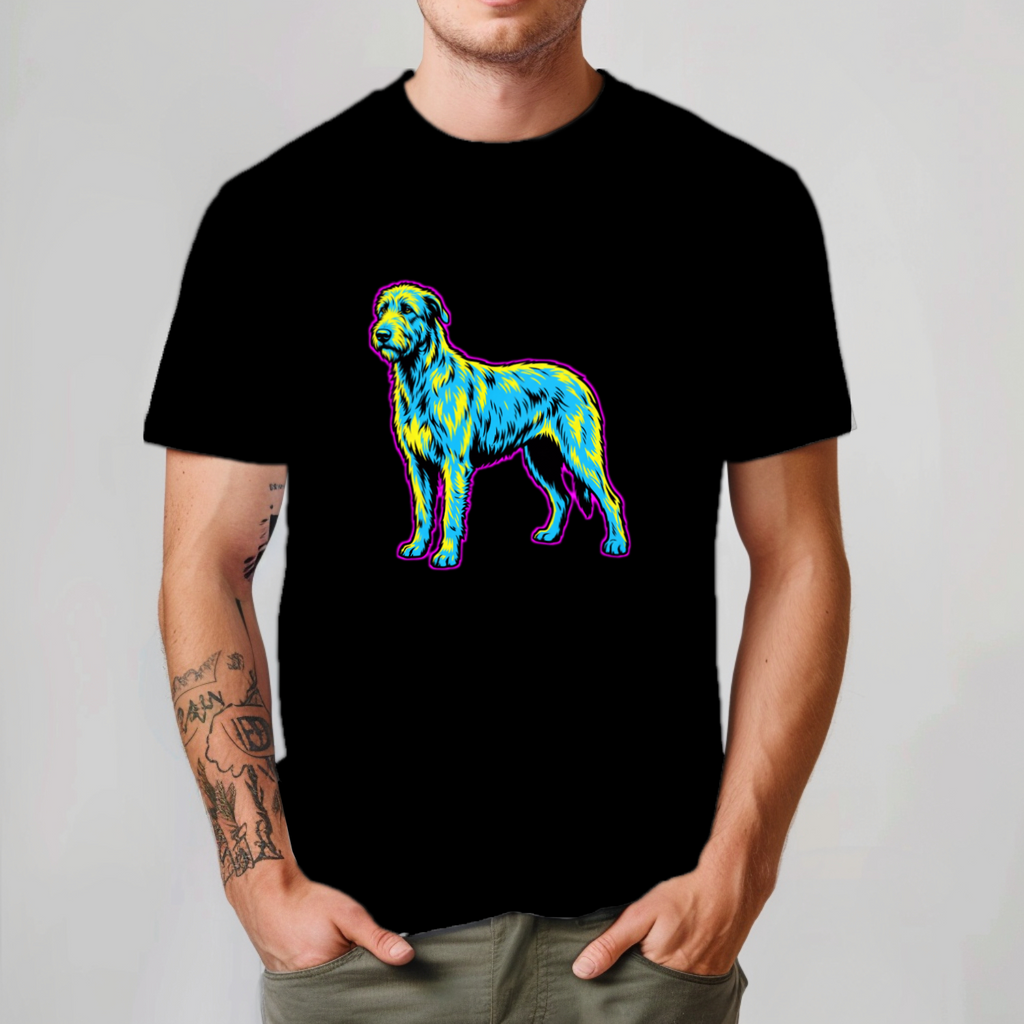 Irish Wolfhound Gift Shirt | Comic Pop Art Portrait | Giant Breed Dog Gift | Noble Giants