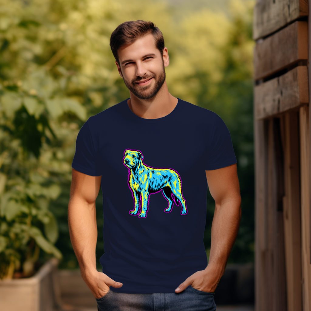 Irish Wolfhound Gift Shirt | Comic Pop Art Portrait | Giant Breed Dog Gift | Noble Giants
