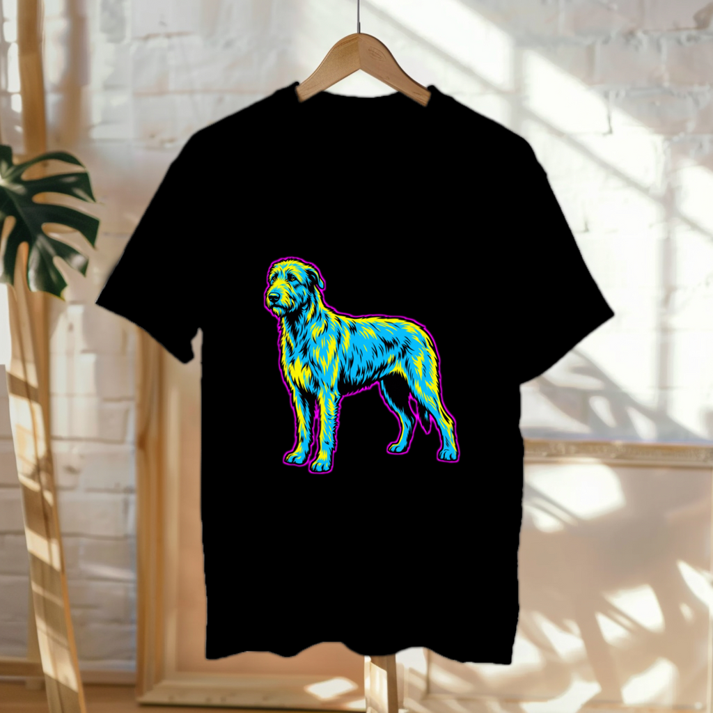 Irish Wolfhound Gift Shirt | Comic Pop Art Portrait | Giant Breed Dog Gift | Noble Giants