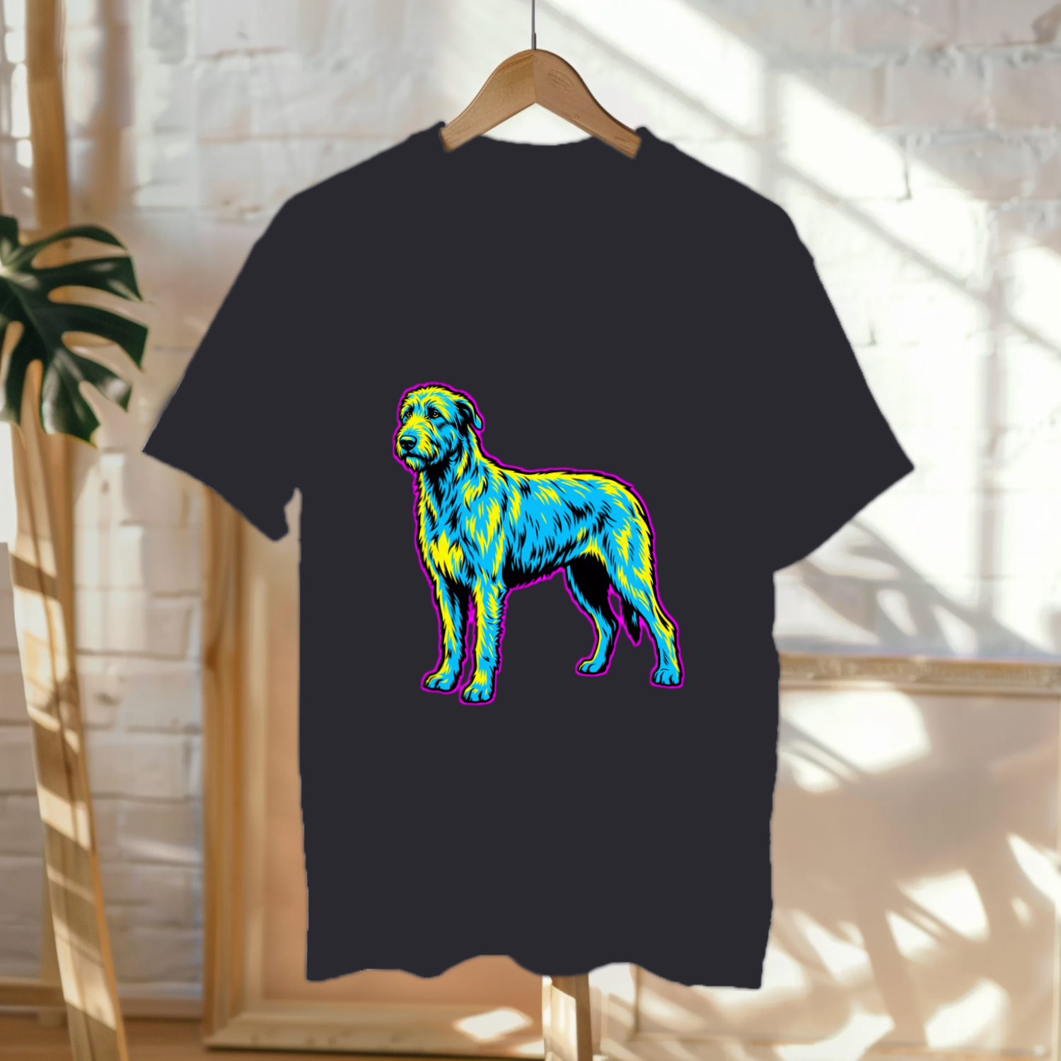 Irish Wolfhound Gift Shirt | Comic Pop Art Portrait | Giant Breed Dog Gift | Noble Giants