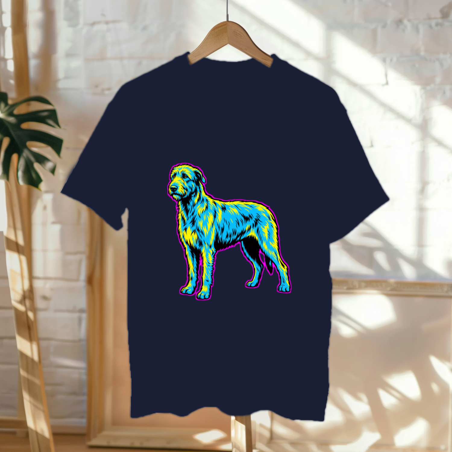 Irish Wolfhound Gift Shirt | Comic Pop Art Portrait | Giant Breed Dog Gift | Noble Giants
