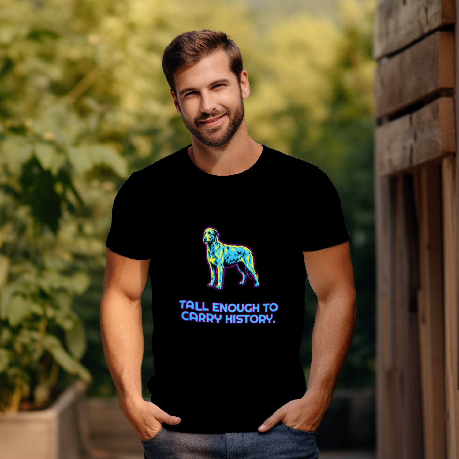 Irish Wolfhound Gift Shirt | Tall Enough | Comic Pop Art | Noble Giants
