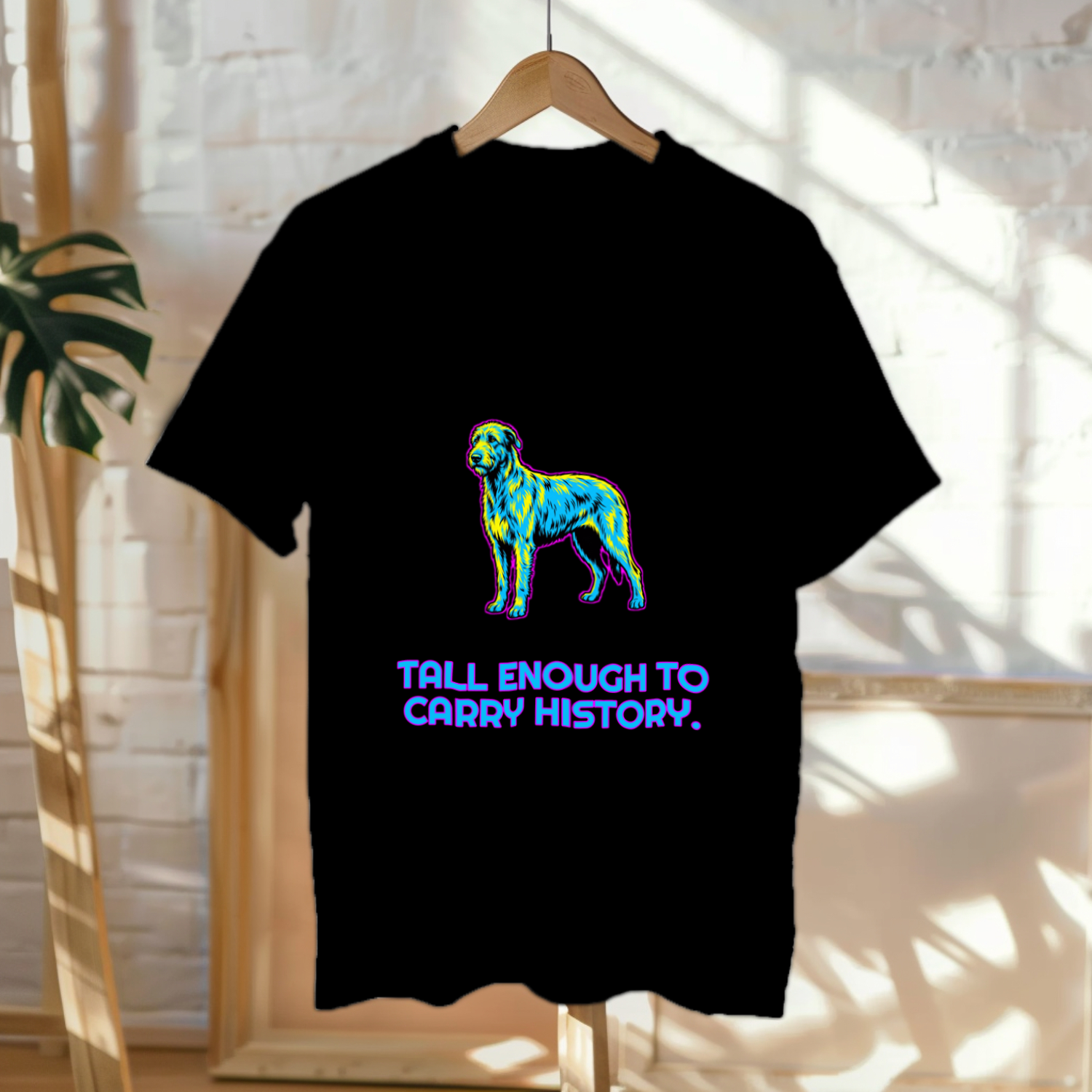Irish Wolfhound Gift Shirt | Tall Enough | Comic Pop Art | Noble Giants