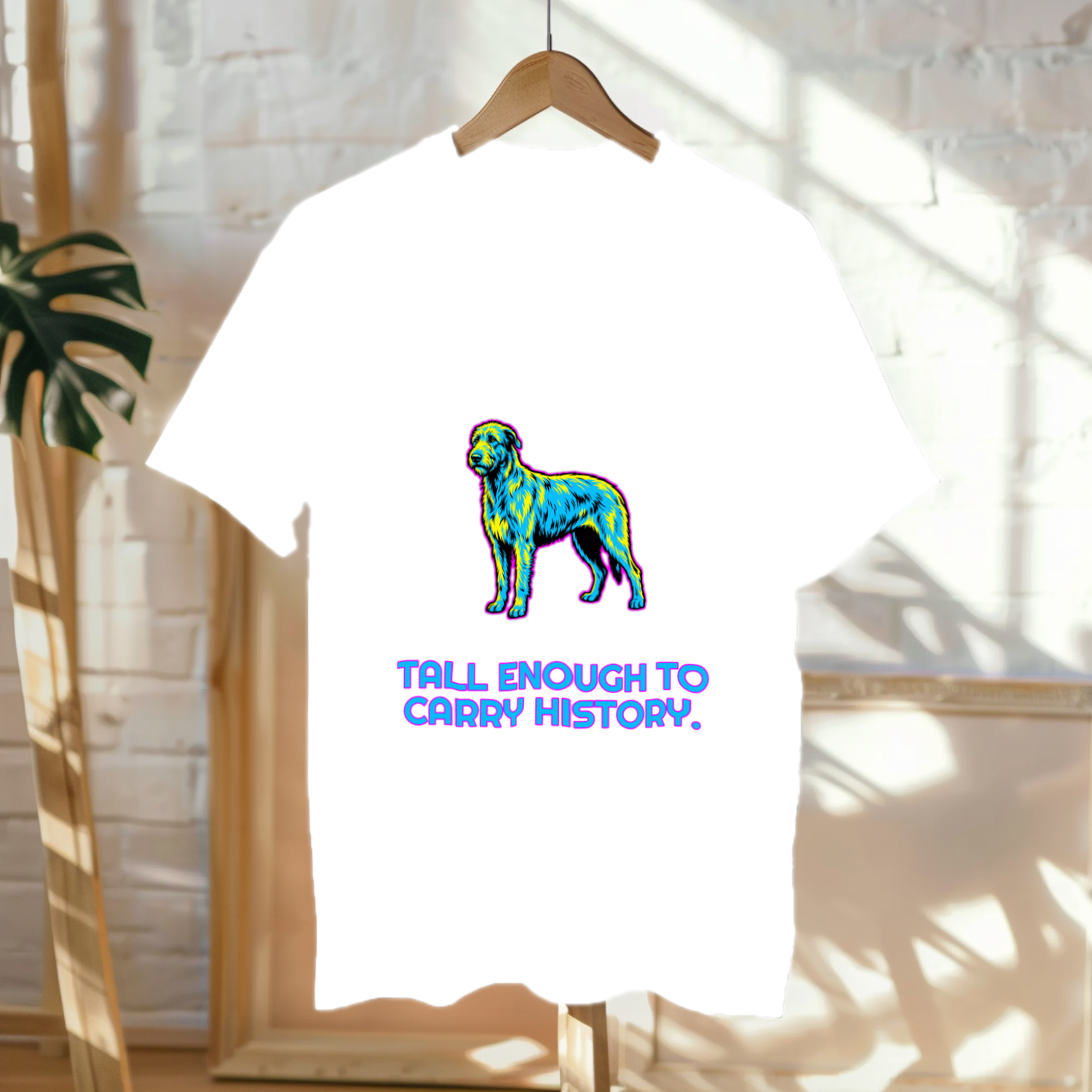 Irish Wolfhound Gift Shirt | Tall Enough | Comic Pop Art | Noble Giants